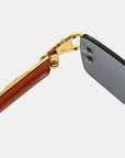 Men's Leopard Rimless Sunglasses