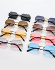 Rimless Octagonal Sunglasses