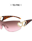 Y2k Rimless Love Sunglasses 918