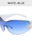 Y2K Rimless Pentagram Sunglasses 915