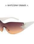 Y2K Rimless Pentagram Sunglasses 915