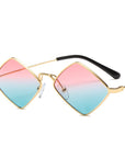 Metal Rhombus Sunglasses