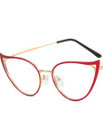Metal Hollowed Out Cat Eye Anti Blue Light Glasses