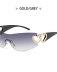 Y2k Rimless Love Sunglasses 918