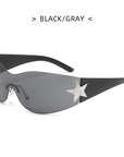 Y2K Rimless Pentagram Sunglasses 915