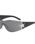 Y2K Rimless Pentagram Sunglasses 915