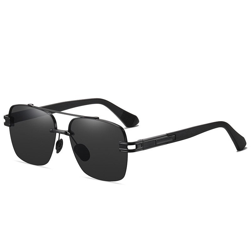 Rimless Metal Men's Polarized Sunglasses A671