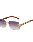 Men's Leopard Rimless Sunglasses
