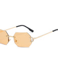 Rimless Octagonal Sunglasses
