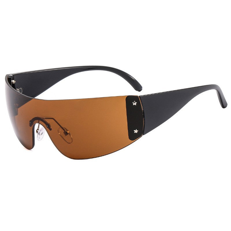 Rimless Pentagram Sunglasses Y2K
