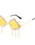 Diamond Studded Cloud Sunglasses