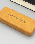 Pleated Leather Glasses Case