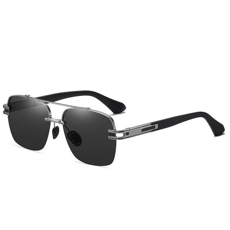 Rimless Metal Men's Polarized Sunglasses A671