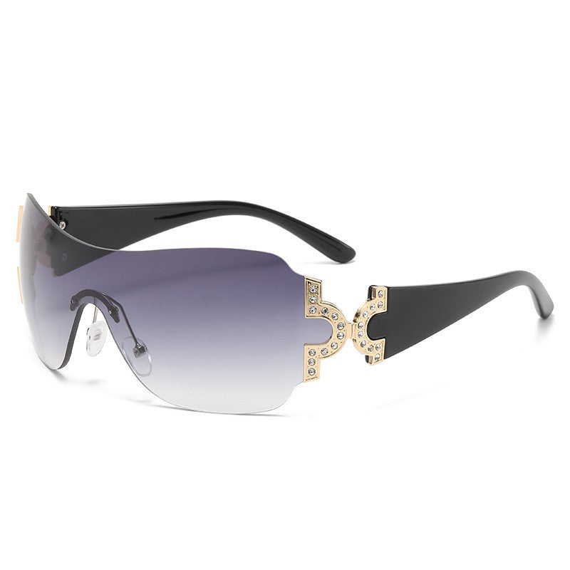 Y2K Rimless One-Piece Sunglasses 912