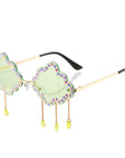 Diamond Studded Cloud Sunglasses
