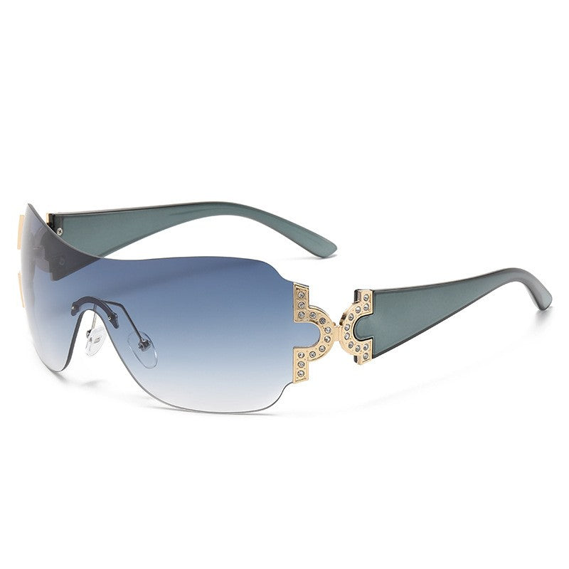 Y2K Rimless One-Piece Sunglasses 912