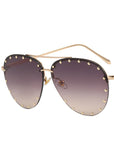 Metal Rivet Toad Sunglasses