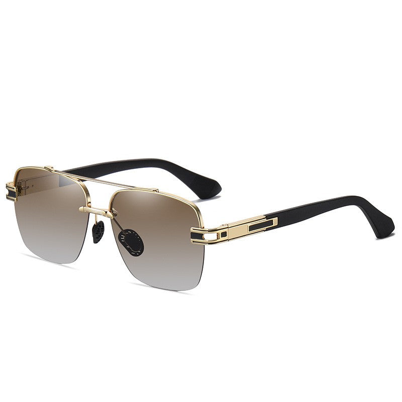 Rimless Metal Men's Polarized Sunglasses A671
