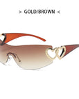 Y2k Rimless Love Sunglasses 918