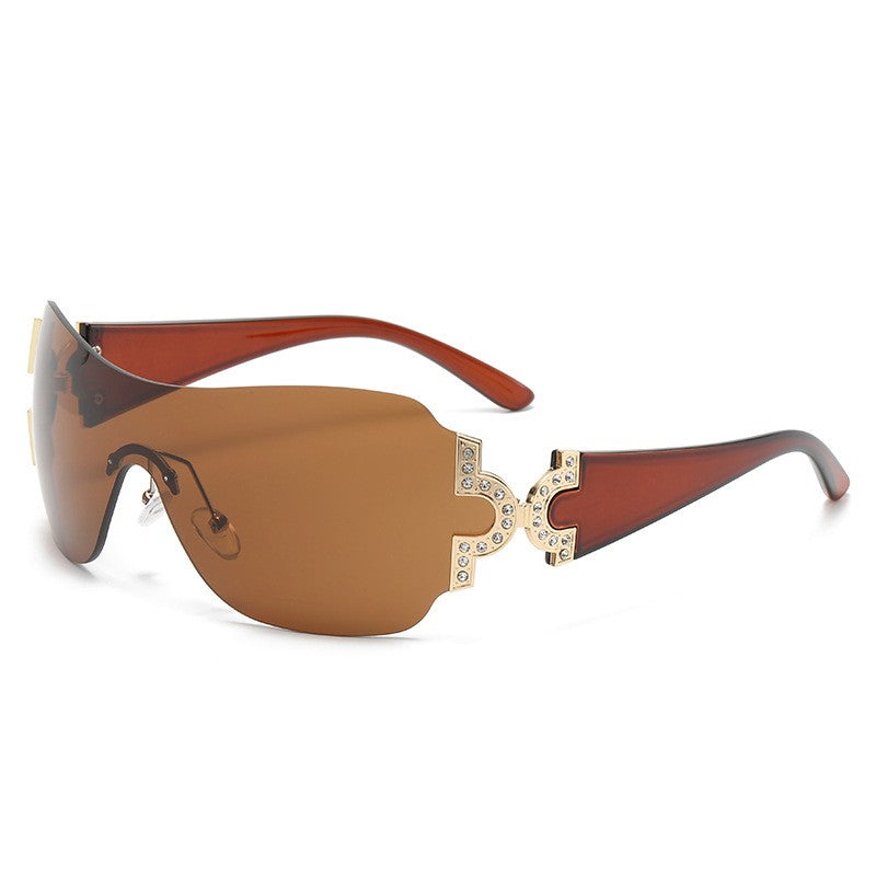 Y2K Rimless One-Piece Sunglasses 912