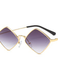 Metal Rhombus Sunglasses