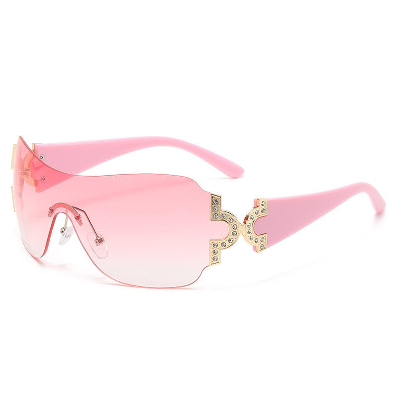 Y2K Rimless One-Piece Sunglasses 912