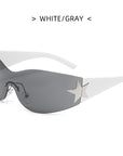 Y2K Rimless Pentagram Sunglasses 915