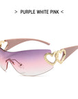 Y2k Rimless Love Sunglasses 918