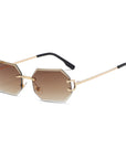 Rimless Octagonal Sunglasses