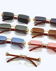 Men's Leopard Rimless Sunglasses