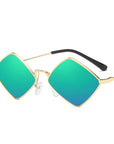Metal Rhombus Sunglasses