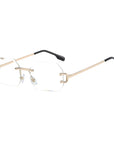 Rimless Octagonal Sunglasses