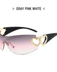 Y2k Rimless Love Sunglasses 918