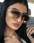 Metal Rivet Toad Sunglasses