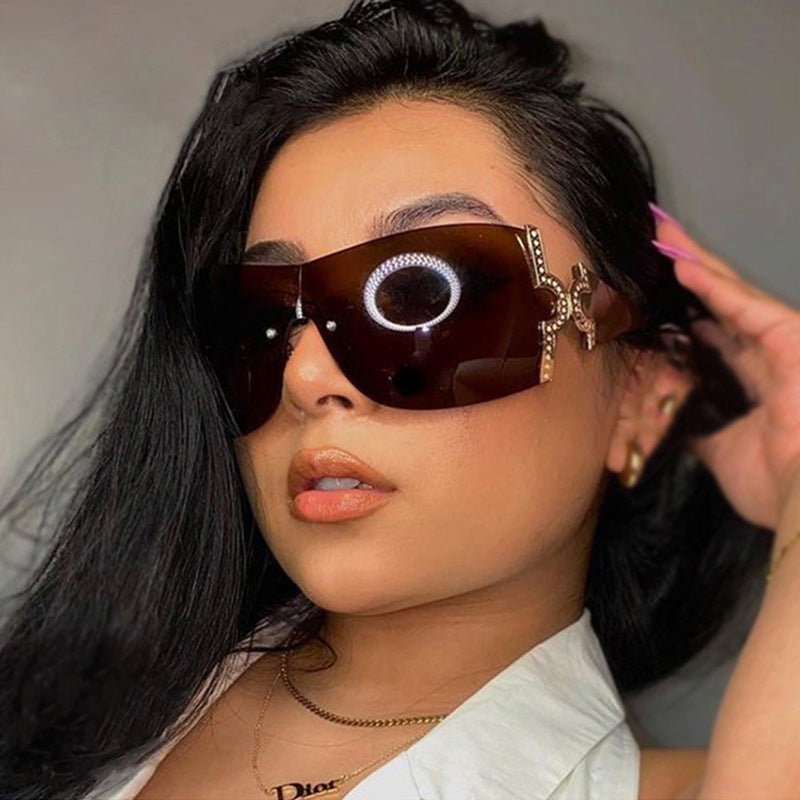 Y2K Rimless One-Piece Sunglasses 912