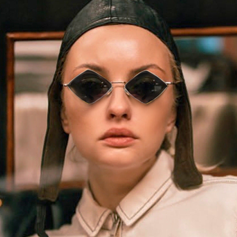 Metal Rhombus Sunglasses