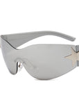 Y2K Rimless Pentagram Aviator Sunglasses