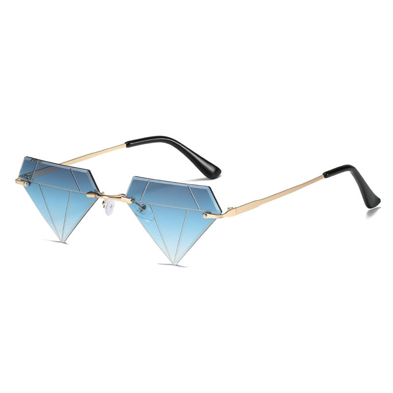 Rimless Diamond Sunglasses