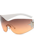 Y2K Rimless Pentagram Aviator Sunglasses