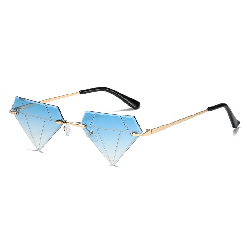 Rimless Diamond Sunglasses