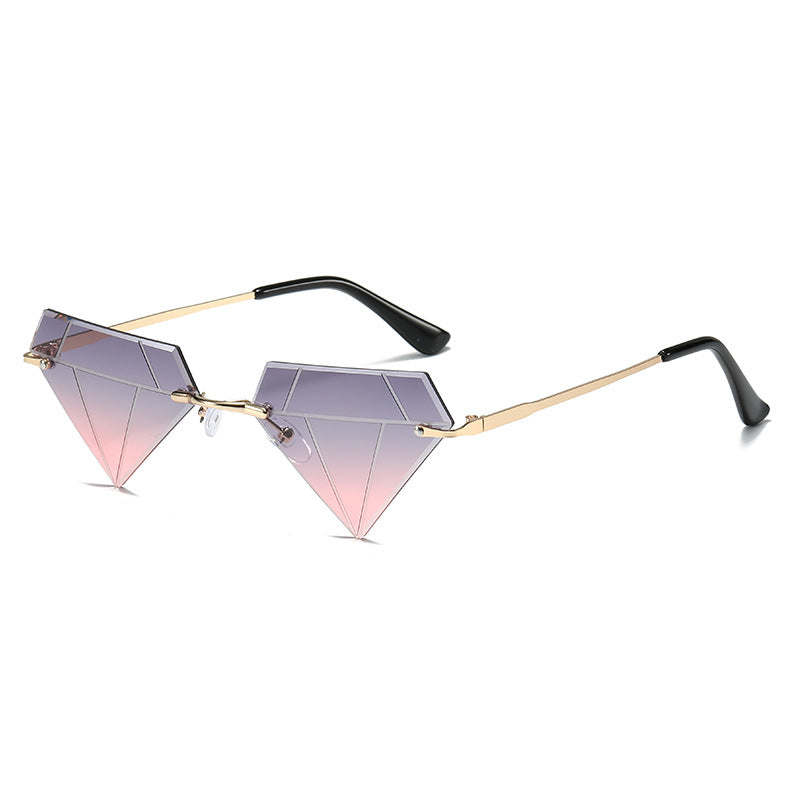 Rimless Diamond Sunglasses