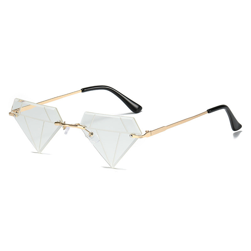 Rimless Diamond Sunglasses