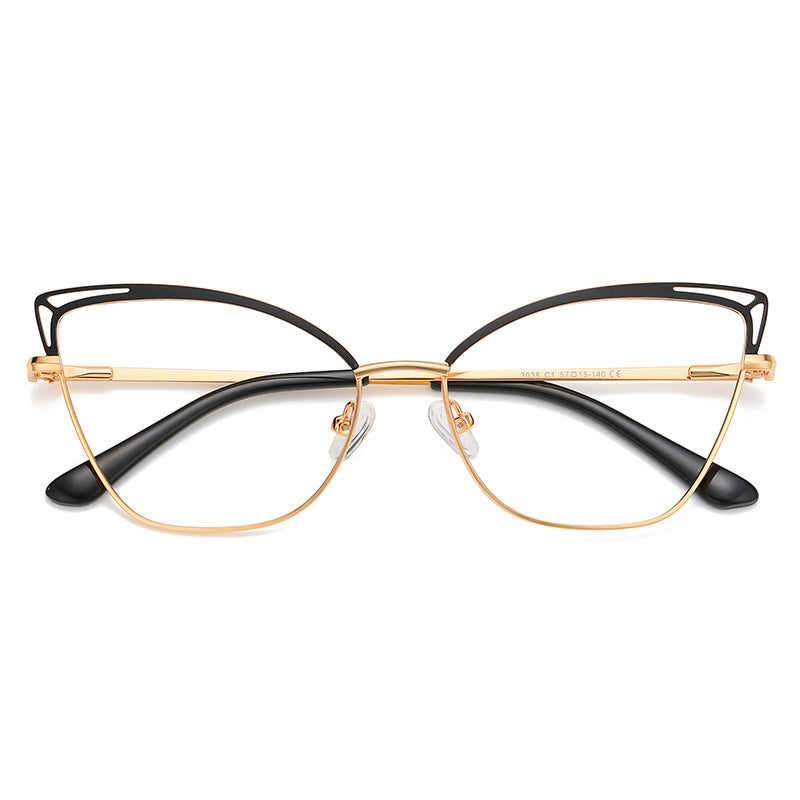 Skeleton Cat Eye Metal Glasses