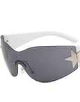 Y2K Rimless Pentagram Aviator Sunglasses