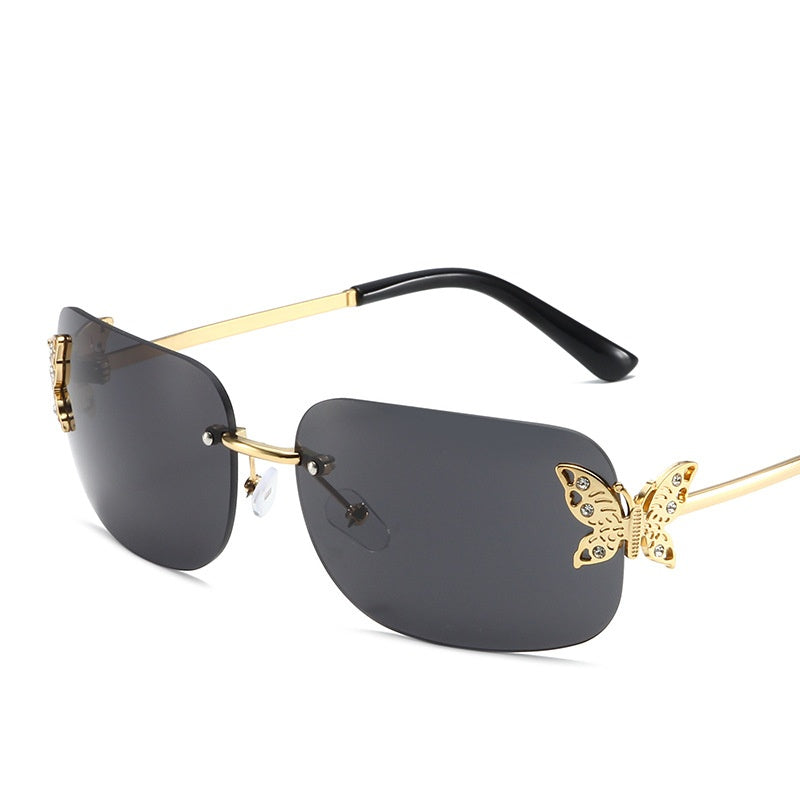  Rimless Butterfly Sunglasses