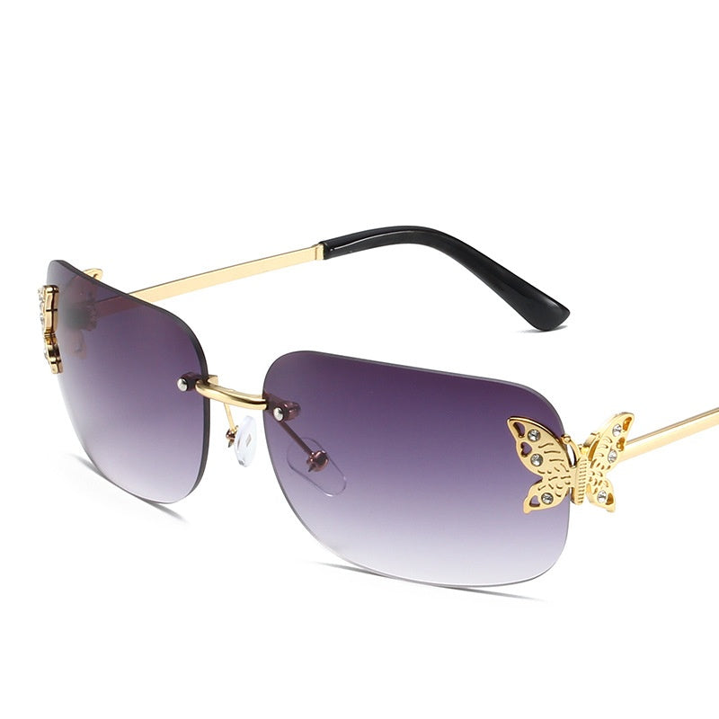  Rimless Butterfly Sunglasses