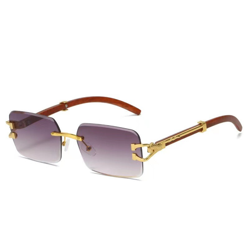 Men&#39;s Leopard Rimless Sunglasses
