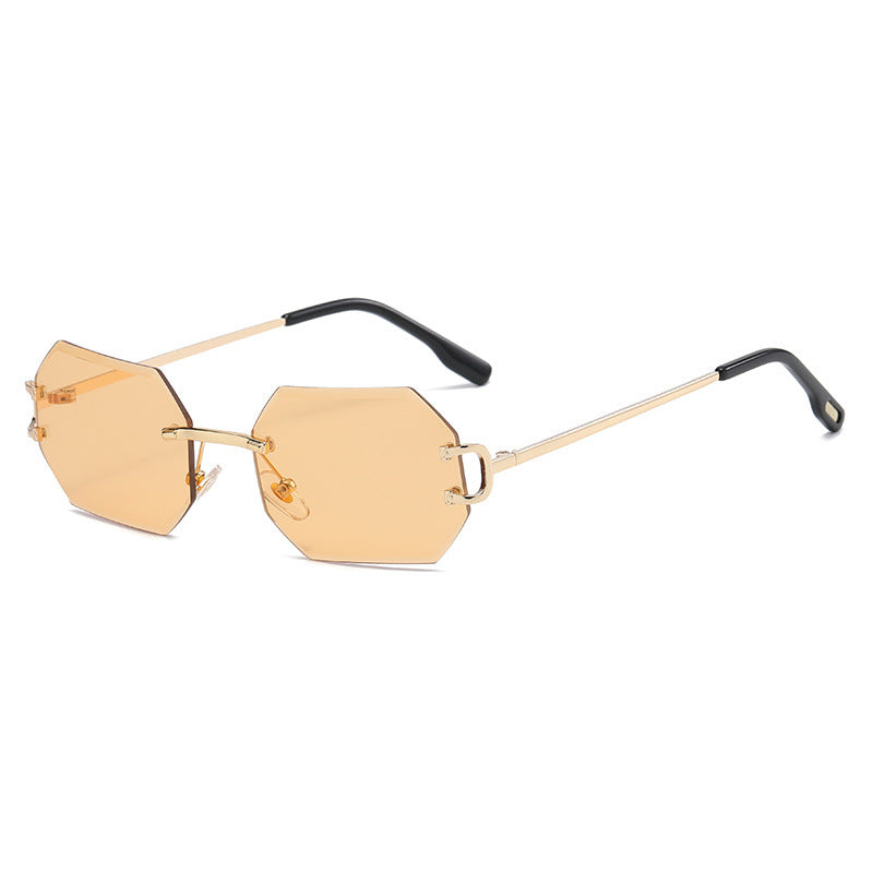 Rimless Octagonal Sunglasses