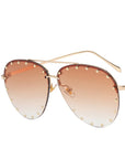 Metal Rivet Toad Sunglasses
