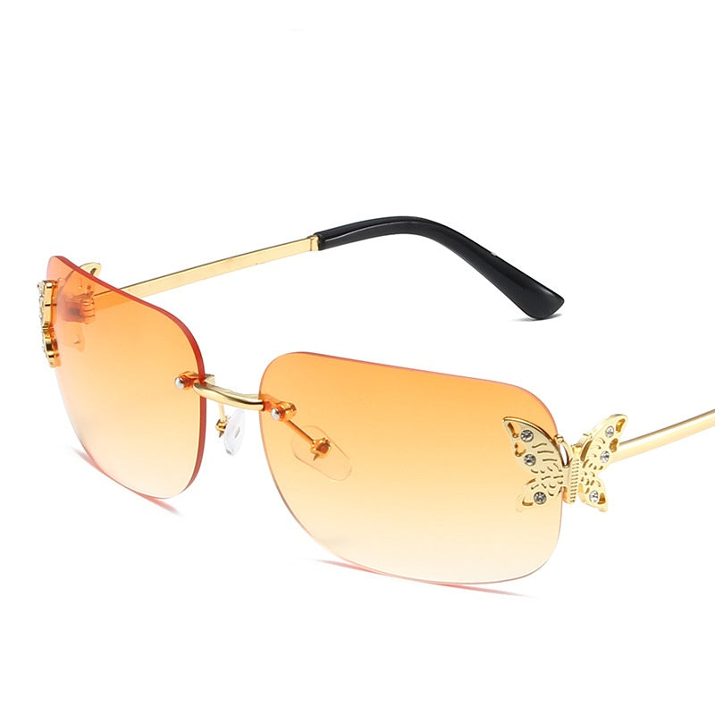  Rimless Butterfly Sunglasses